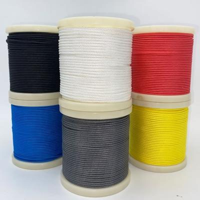 China UHMWPE Fiber 100 Yards 1.5mm Colors Braided UHMWPE Rope In Roll for sale