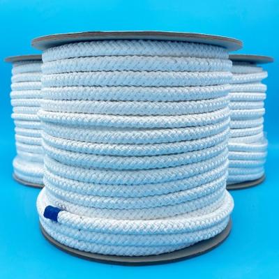 China Pure PTFE Fiber Most Popular Braided Corrosion Resistant PTFE Tensile Rope For Flange Cover Sleeve for sale