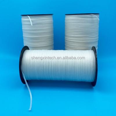 China 100% pure PTFE fber braided chemical resistance pure flat rope PTFE rope for filter bags for sale