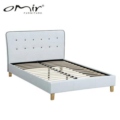 China SS8036 Lighted Headboard New Product Omir Funiture Bedroom Furniture Prices In Pakistan Bed Frame Sheet Fabric for sale