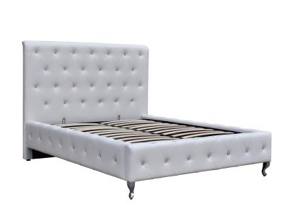 China Knock Down Luxury Queen Thick Headboard With Crystal For Villa Bedroom for sale