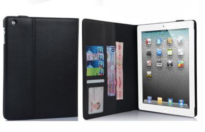 中国 札入れ様式の 7 つのカード/お金スロットが付いている ipad2/ipad3/ipad4 タブレットの PC の革箱 販売のため