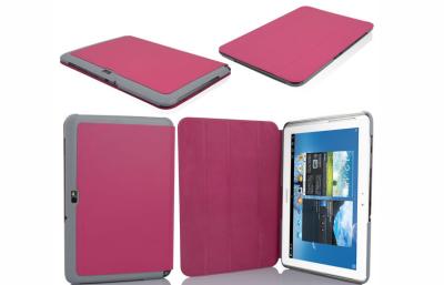 China Book Flip Tablet PC Leather Case , Samsung Galaxy Note 10.1 N8000 N8010 PU Stand Cover for sale