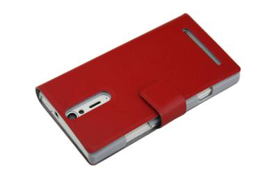 China Customized Sony Xperia S LT26i Phone Cover , Flip Sony Xperia Leather Case with Fashion Type for sale