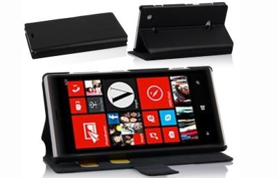 China Het extra Slanke Geval van de het Leertelefoon van Nokia van de Boektik met Kaartgroef en Knoop voor Nokia Lumia 720 Te koop