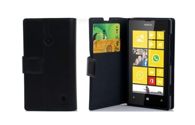 China Extra Slim Nokia PU Leather Phone Case Cover , Nokia lumia 520 Protective Case Wallet for sale