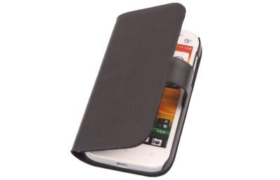 China Black HTC Leather Phone Case for HTC ONE SV ONE ST T528T , Wallet Design with Card Slot for sale