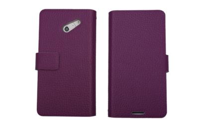 China Huawei Genuine Leather Case Wallet with Button , Pink Huawei Ascend D2 Cell Phone Cover for sale