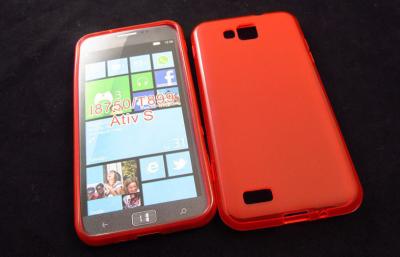 China Orange Silicon TPU Phone Case Android Accessories For Samsung ATIV S i8750 for sale