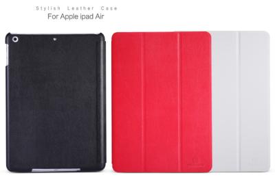 China Ultra Slank het Leergeval van Tabletpc Zwart/Rood voor Ipad-Lucht Ipad 5 met eco-Leer Te koop