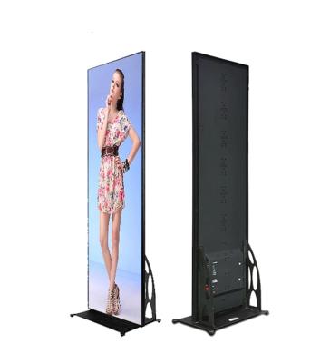 China Indoor Portable Ultra Thin LED Advertising Screen For Commercial Advertising LED Poster Display Screen P2.5 HD Mirror Poster for sale