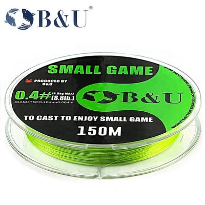 China Braided Yarn B&U Fishing Lines 150m Saltwater Casting Long Fishing Yarns PE Japan Monofilament Braided Fishing Line 4 Set Leader Line for sale