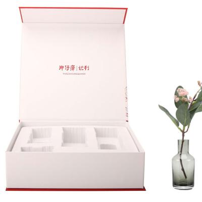 China MOQ Logo Luxury Red Magnetic Closure Handmade Custom Rigid Stocking Empty Christmas Decorative Gift Box With Eva Foam Insert for sale