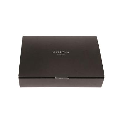 China Recycled Materials Customized Black Folding Coated Paper Box With EVA Insert Assembled for sale