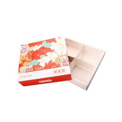 China Handmade High Quality Paper Cake Box With Drawer, Custom Art Paper Printing Flower Cake Foldable Sliding Box for sale