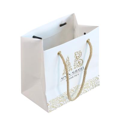 China Wholesale Recyclable Luxury White Shoes Clothes Kraft Paper Bags Printed Custom Logo Packaging Paper Bag Clothing Shopping Gift Jewelry for sale