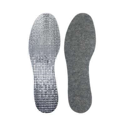 China 100% Warm Wool Felt Warm Foil Shoe Insoles for sale