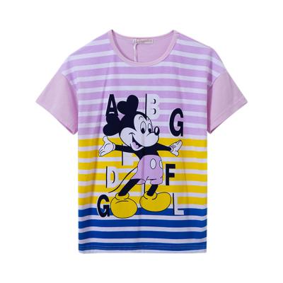 China 2021 Children's Short Sleeve T-shirt Children's T-shirt Cotton Print Cotton Baby Girl Cartoon Short Sleeve Shirt Babies Cute Baby Cloth for sale