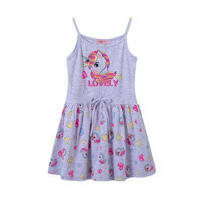 China 2021 Compressed Cute Children Sleeping Dress Toddler Girls Nightgown Summer Cartoon Kids Girls Nightgown for sale