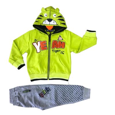 China 2 Piece Casual Clothing Set For Boys Girls Spring Long Sleeve T-shirt Pant Sportswear Kids Clothes Autumn Cartoon Printing Hooded Coat for sale