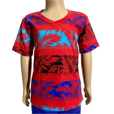 China Digital Print Anti-Shrink Tee Summer Style Vacation Skin-Friendly Stretch Kids Wear T-Shirt for sale