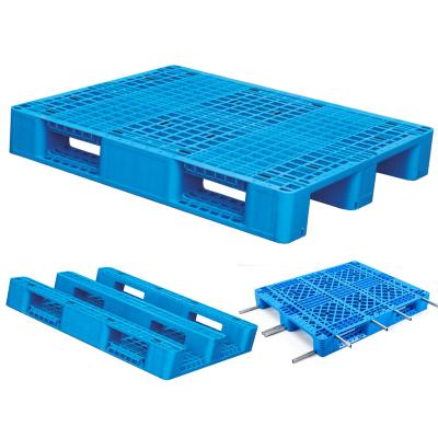 China Industry Logistics 4 Way Heavy Duty Grid Single Side Single Faced Plastic Euro Pallet 1200x1000mm for sale