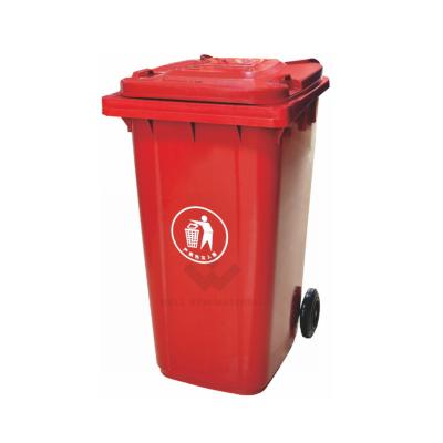 China 240 Liter Size Sustainable Trash Bin HDPE Plastic Wheeled Large Outdoor Garbage Bin for sale