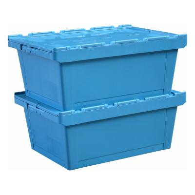 China Recyclable Wholesale Logistic Mobile Plastic Nesting Storage Strapped Lid Containers for sale