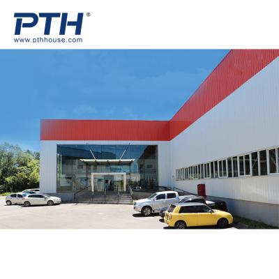 China Industrial Steel Structure Warehouse PU Sandwich Panel Structure High Placed Building for sale