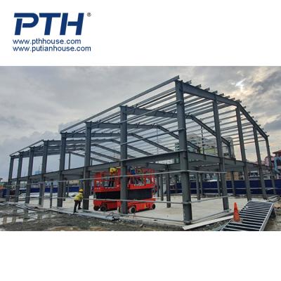 China Industrial Prefab Steel Warehouse Workshop Hangar Hall Steel Structure Price for sale