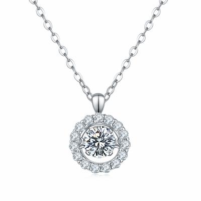 China 2021 Romantic New Arrive Sterling Silver Moissanite Charms Necklace Pendants Necklace For Sale for sale