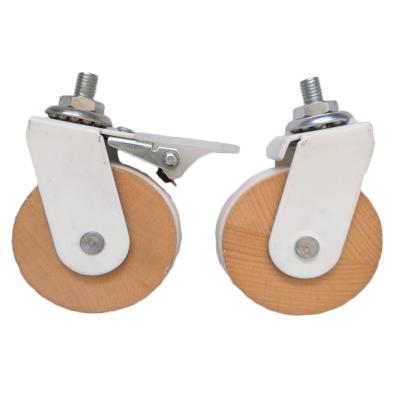 China High Quality Wooden Office Furniture Caster Wood Wheel for sale