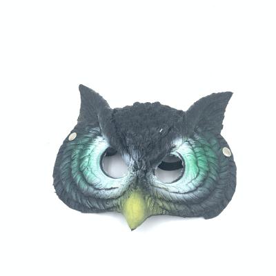 China Realistic Animal Latex Owl Mask Owl Head Mask Halloween Party Owl Costume Mask Adults Colorful Cosplay Helmet for sale