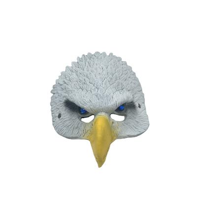 China Hot Selling Eagle Mask Mardi Gras Pu White Animal Mask Carnival Costume Easter Cosplay Helmet Soft 3d Eagle Soft Animal Masks for sale