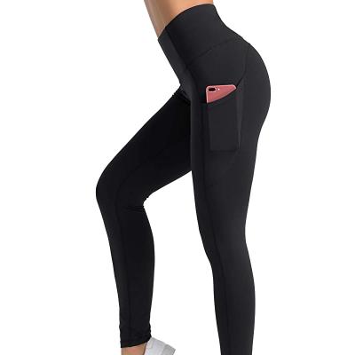 China High Quality Breathable Gym High Waist Breathable Polyester Spandex Workout Yoga Fitness Panty Gaiters Pockets For Women for sale