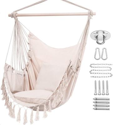 China Personalized Hanging Rope Swing Cotton Hammock Modern Home Decor Chair Macrame Hammock Hanging Chair for sale