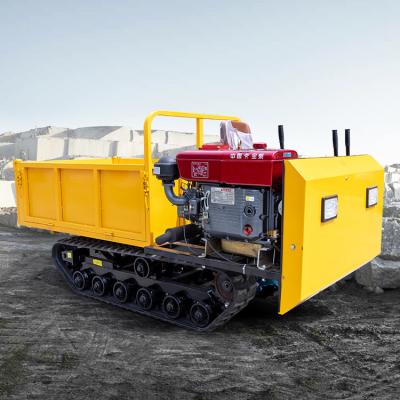 China Hydraulic Dump Tower On Load 2ton Crawler Dumper Truck HW2000L Crawler Farm Garden Hauler for sale