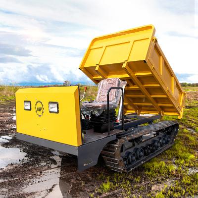 China Rubber Hydraulic Crawler Dumper Carrier 3t Mini Diesel Crawler Dump Truck < 4L for sale