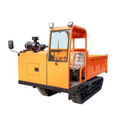 China Factory Price Low Speed ​​Steel Crawler Truck Mini Work Dumper With Crane 5 Ton < 4L for sale