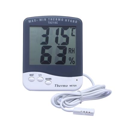 China Homehold On Sale Household Max Min Records Digital Hygrometer Indoor Wall Alarm Thermometer Cable Probe for sale