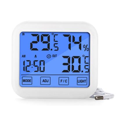 China Factories Special Offer Digital LCD Monitors Touch Screen Backlight Thermometer Indoor Outdoor Hygrometer Large for sale