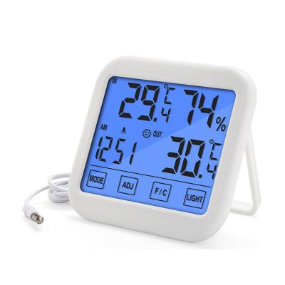 China Digital Desktop Hygrometer Stand Thermometer Guaranteed Outdoor Indoor Outdoor Temperature And Humidity Monitor Meter for sale