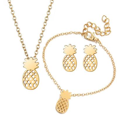 China Latest Vintage Design Cute Girly Pineapple Mushroom Chilli Peaches Pendant Necklace For Girls for sale