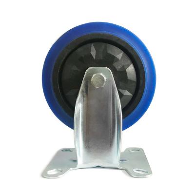 China Factory Durable Medium Duty Flat Top Truck Truck Rubber Silent Wheel Casters for sale