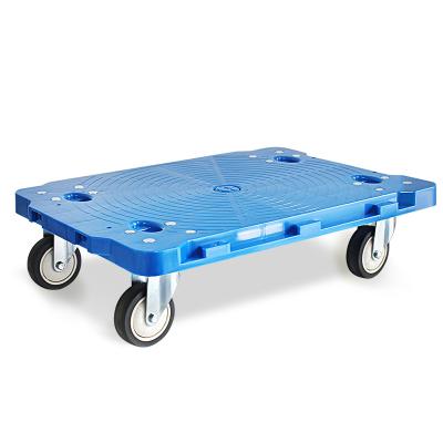 China Durable Factory Direct 4 Wheel Platform Motor Trolley Industrial Plastic Trolley for sale