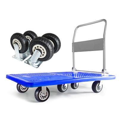 China High quality durable load capacity 1400 catties platform cargo transport trolley with 4 wheels for sale