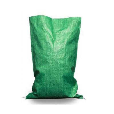 China 50kg Recyclable Green Color PP Woven Grain Recycled Bags for sale