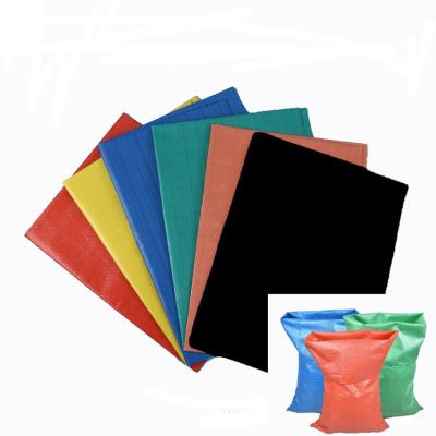 China Single pp woven bags 25kg 50kg 60kg 75kg recyclable custom color package bag for rice grain wheat flour for sale