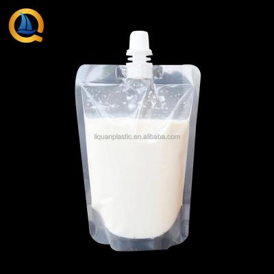 China Factory Direct Beverage Bags Factory Direct Liquid Clear Pouches Moisture Proof Alcohol Moisture Proof Pouches Large With Spout Bags For Liquid for sale