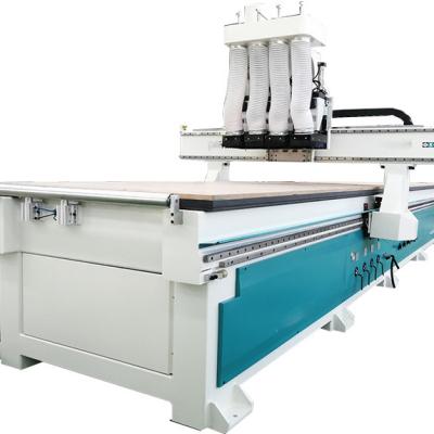 China Factory Four Head Station CNC Router 6KW 9KW Dual Double Cutting Engraving Router Machine for sale